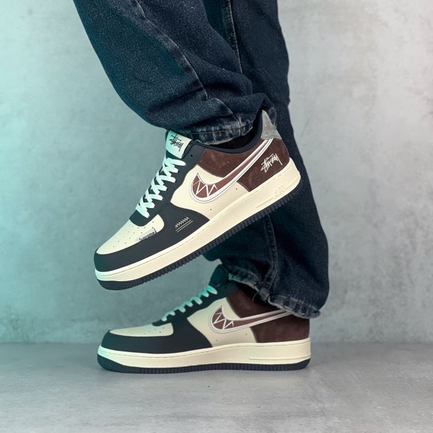 نایکی ایرفورس وان استاسی قهوه ای | Nike Airforce 1 Stussy Brown